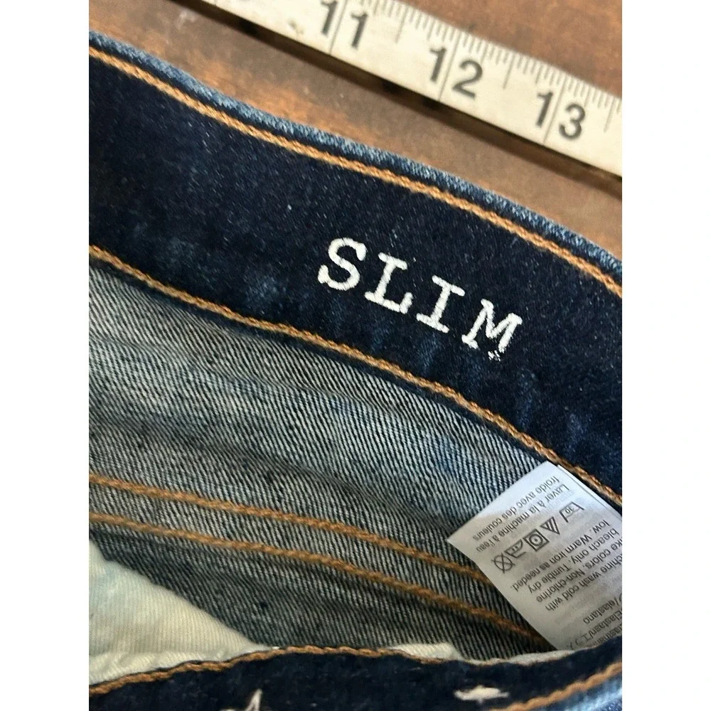 Madewell Slim Jeans Mens 32x32* Heritage Cotton Blend Stretch Dark Classic L-12